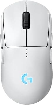 Logitech G PRO 2 Lightspeed Wireless Gaming Mouse, Right- or Left-Handed Mouse with up to 4 Customizable and Switchable Magnetic Side Buttons, 44K DPI Sensor, USB-C Charging, for PC/Mac - White