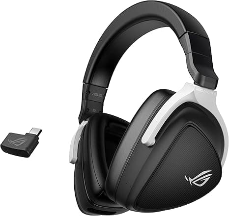 ASUS ROG Delta S Wireless Gaming Headset, Black, 50mm Drivers, AI Beamforming Mic, Low-Latency Bluetooth, USB-C, 3 Hours of Use, IPX4 Water Resistance