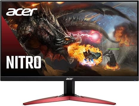 Acer Nitro KG241Y Sbiip 23.8” Full HD (1920 x 1080) VA Gaming Monitor | AMD FreeSync Premium Technology | 165Hz Refresh Rate | 1ms (VRB) | ZeroFrame Design | 1 x Display Port 1.2 &amp; 2 x HDMI 2.0,Black