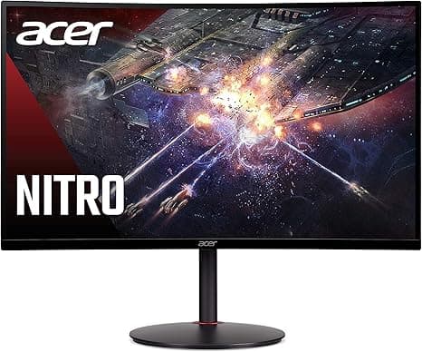 Acer Nitro XZ270 Xbmiipx 27” 1500R Curved Full HD (1920 x 1080) VA Zero-Frame Gaming Monitor with Adaptive Sync, 240Hz Refresh Rate and 1ms VRB (Display Port &amp; 2 x HDMI 2.0 Ports) , Black